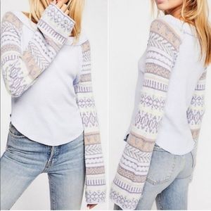 NWT Free People Fairground Long Sleeve Thermal